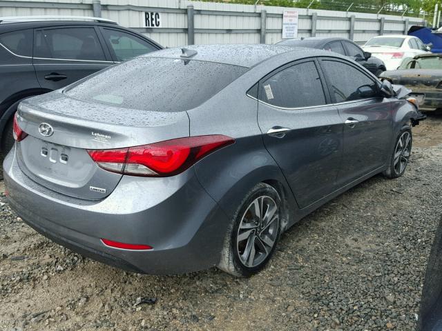 KMHDH4AE8GU597666 - 2016 HYUNDAI ELANTRA SE GRAY photo 4