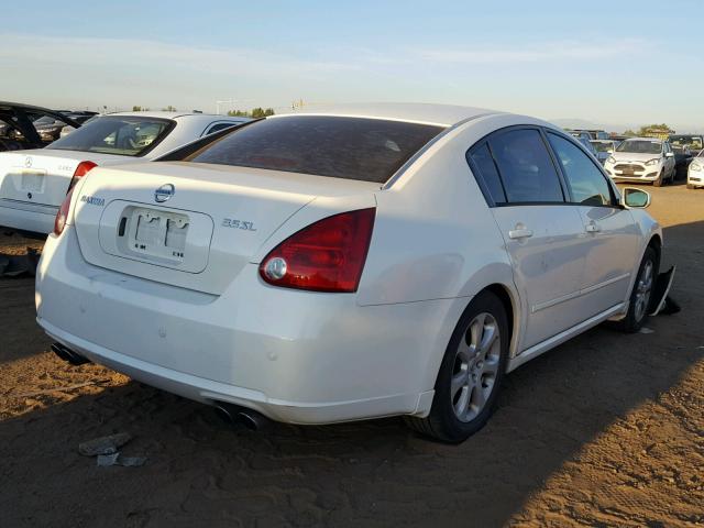 1N4BA41E27C823714 - 2007 NISSAN MAXIMA SE WHITE photo 4