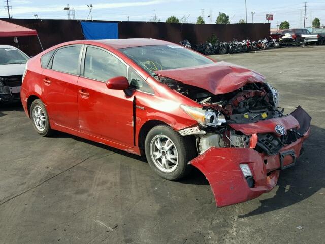 JTDKN3DU6A0169272 - 2010 TOYOTA PRIUS RED photo 1