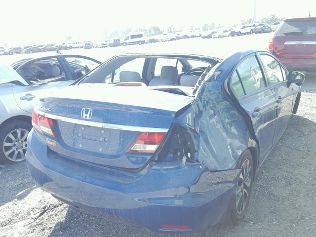 19XFB2F86FE083284 - 2015 HONDA CIVIC EX BLUE photo 4