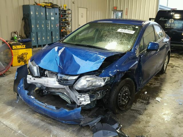 19XFB2F52CE034407 - 2012 HONDA CIVIC LX BLUE photo 2