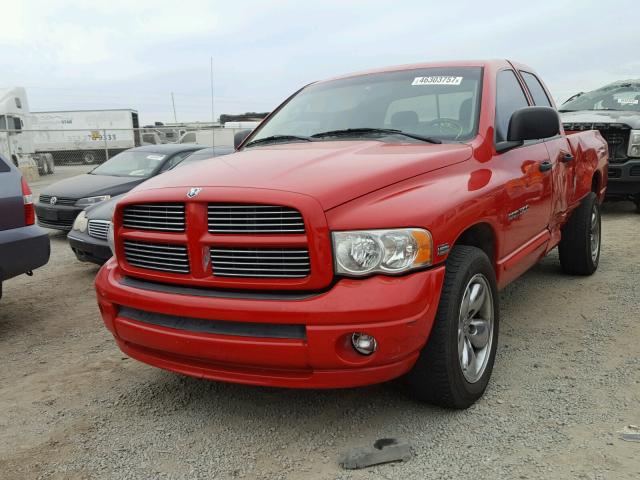 1D7HA18D35S221395 - 2005 DODGE RAM 1500 S RED photo 2