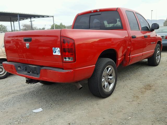 1D7HA18D35S221395 - 2005 DODGE RAM 1500 S RED photo 4