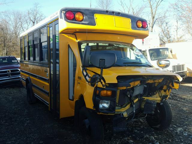 1FDEE4FL1FDA32985 - 2015 FORD ECONOLINE YELLOW photo 1