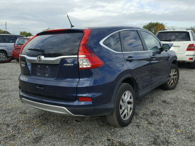 2HKRM4H55FH633088 - 2015 HONDA CR-V EX BLUE photo 4