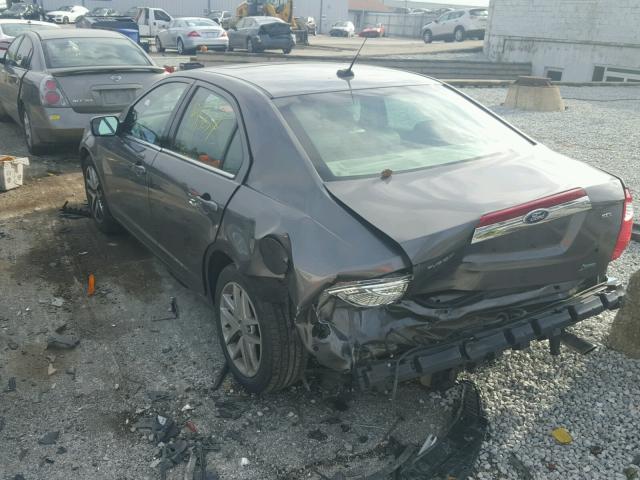 3FAHP0JG5AR428101 - 2010 FORD FUSION SEL GRAY photo 3