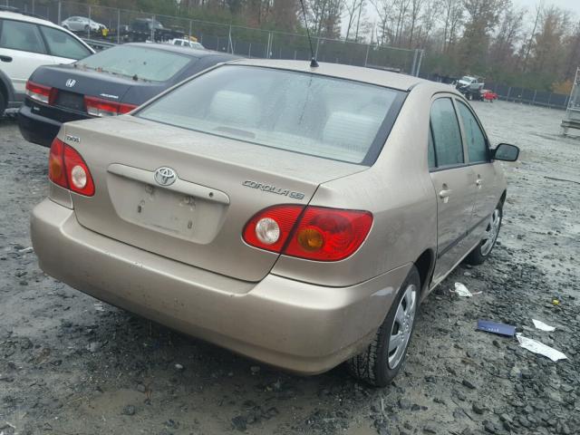 2T1BR32E94C244685 - 2004 TOYOTA COROLLA TAN photo 4