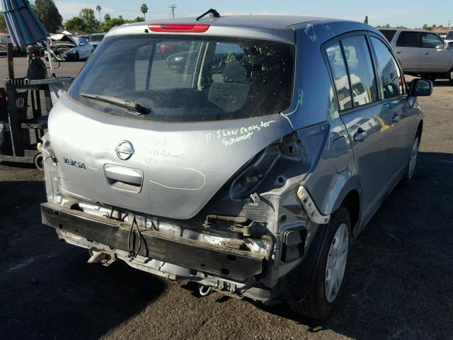 3N1BC1CP7AL464487 - 2010 NISSAN VERSA S SILVER photo 4