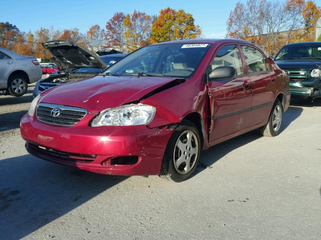 JTDBR32E270111779 - 2007 TOYOTA COROLLA CE RED photo 2