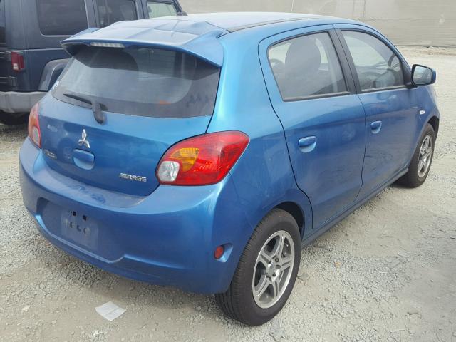 ML32A3HJ7FH041632 - 2015 MITSUBISHI MIRAGE DE BLUE photo 4