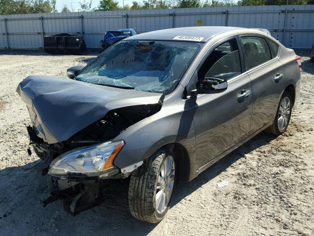 3N1AB7AP2FY374811 - 2015 NISSAN SENTRA S GRAY photo 2