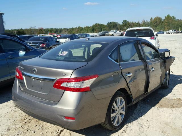 3N1AB7AP2FY374811 - 2015 NISSAN SENTRA S GRAY photo 4