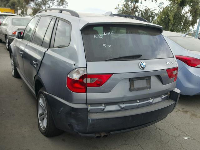 WBXPA93484WC30053 - 2004 BMW X3 SILVER photo 3