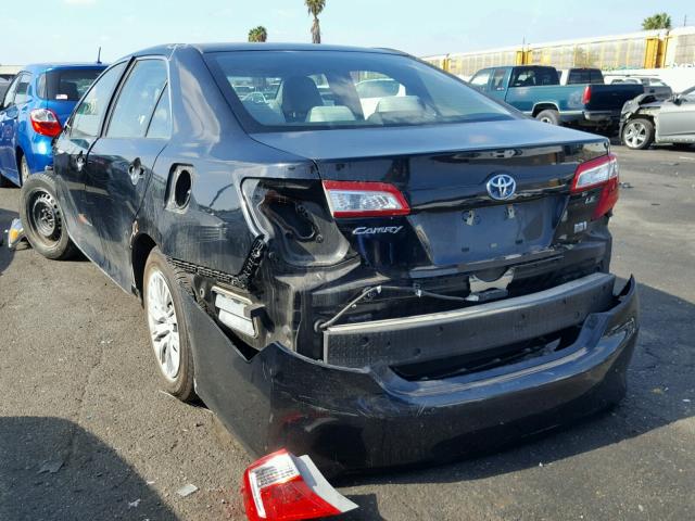 4T1BD1FK7DU064302 - 2013 TOYOTA CAMRY HYBR BLACK photo 3