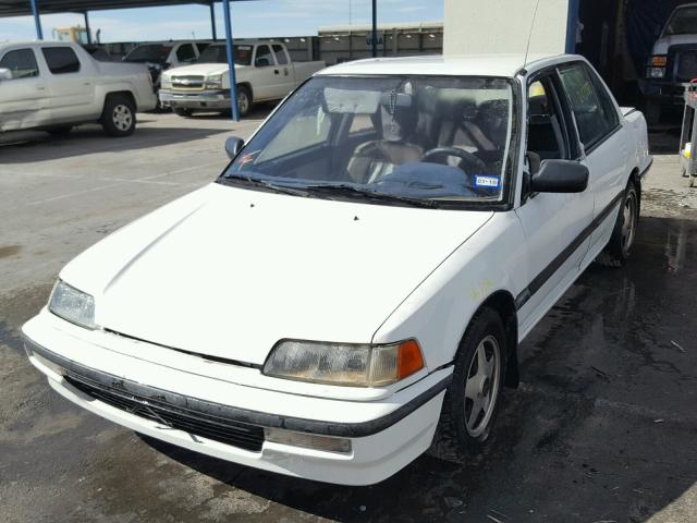 JHMED3553MS001975 - 1991 HONDA CIVIC LX WHITE photo 2