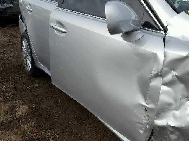 JTHBK262375047090 - 2007 LEXUS IS 250 SILVER photo 9