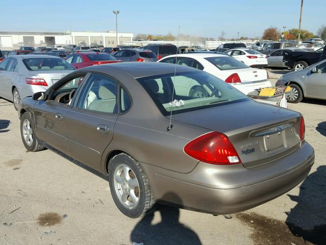 1FAFP53U02A152283 - 2002 FORD TAURUS TAN photo 3