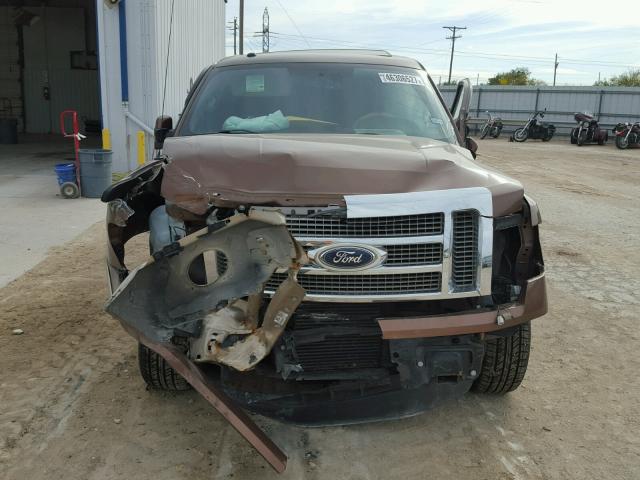 1FTFW1CT0CKD15653 - 2012 FORD F150 SUPER BROWN photo 9