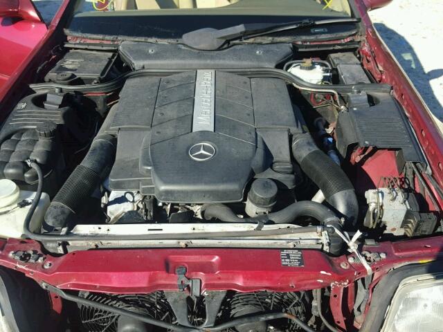 WDBFA68F31F197164 - 2001 MERCEDES-BENZ SL 500 BURGUNDY photo 7