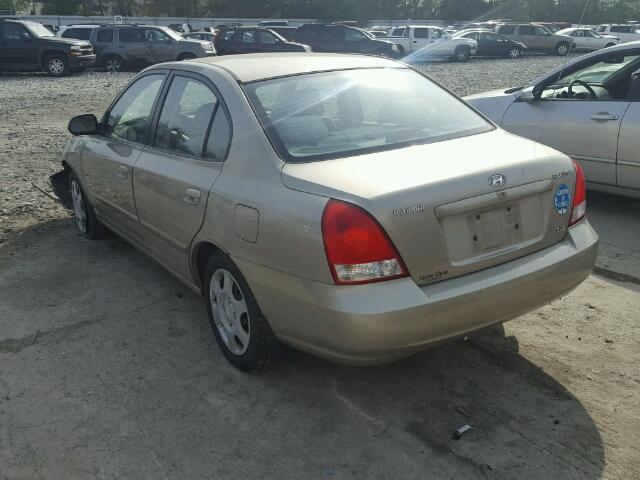 KMHDN45D11U087127 - 2001 HYUNDAI ELANTRA GL TAN photo 3