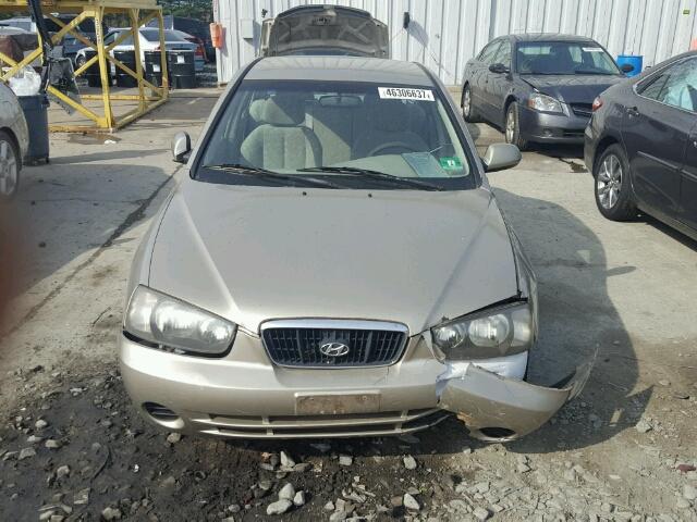 KMHDN45D11U087127 - 2001 HYUNDAI ELANTRA GL TAN photo 9