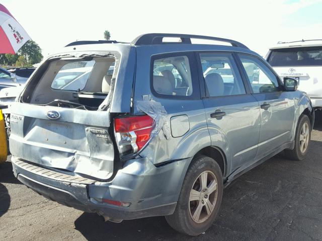 JF2SHABC7BG763353 - 2011 SUBARU FORESTER 2 GREEN photo 4