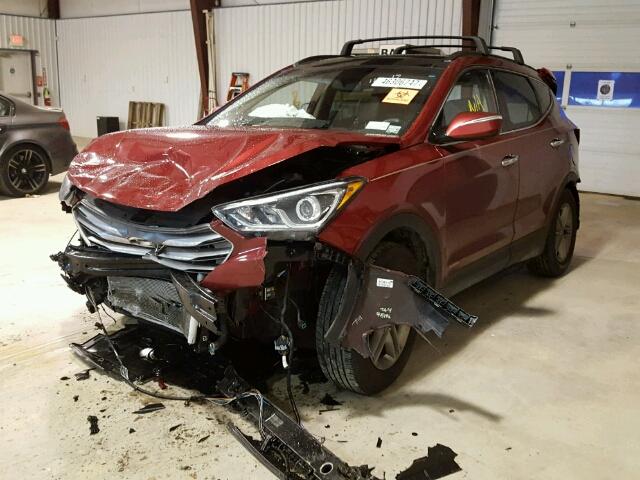 5XYZU3LB9HG445496 - 2017 HYUNDAI SANTA FE S RED photo 2