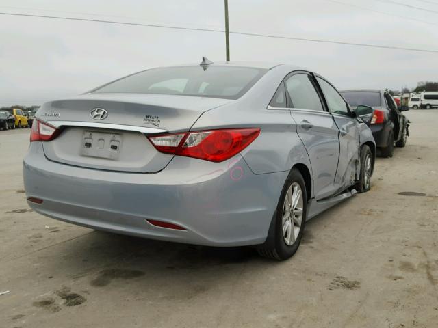 5NPEB4ACXDH515905 - 2013 HYUNDAI SONATA GLS BLUE photo 4