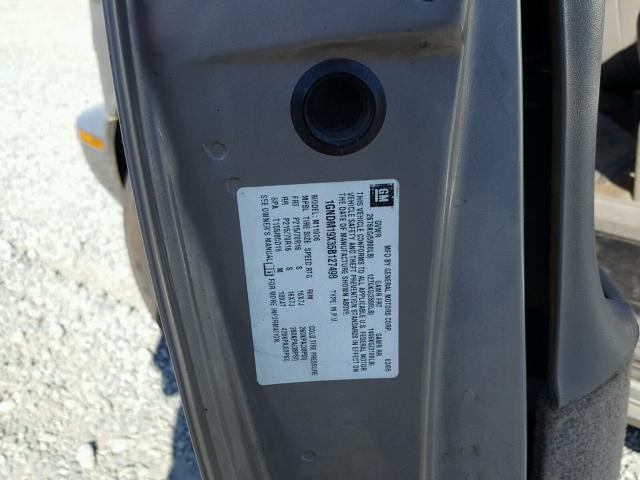 1GNDM19X35B127498 - 2005 CHEVROLET ASTRO GRAY photo 10