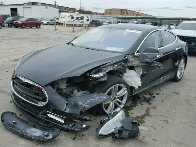 5YJSA1S17FFP74662 - 2015 TESLA MODEL S 70 BLACK photo 2