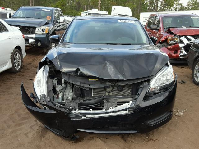 3N1AB7AP2EY256692 - 2014 NISSAN SENTRA BLACK photo 9