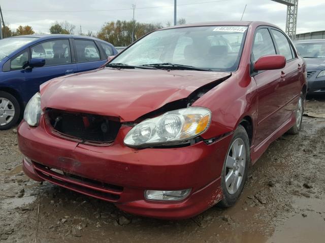 2T1BR32EX4C260443 - 2004 TOYOTA COROLLA CE MAROON photo 2