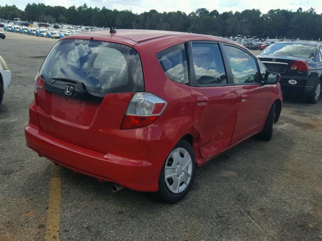 JHMGE8H31DC000198 - 2013 HONDA FIT RED photo 4
