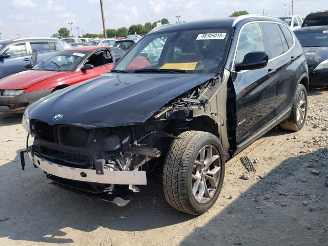 5UXWX7C55BL732985 - 2011 BMW X3 XDRIVE3 BLACK photo 2