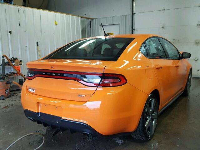 1C3CDFEB7ED866443 - 2014 DODGE DART GT ORANGE photo 4