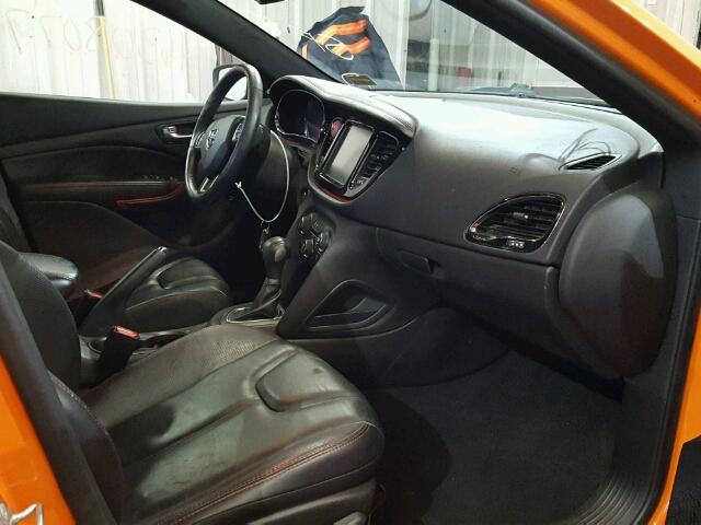 1C3CDFEB7ED866443 - 2014 DODGE DART GT ORANGE photo 5