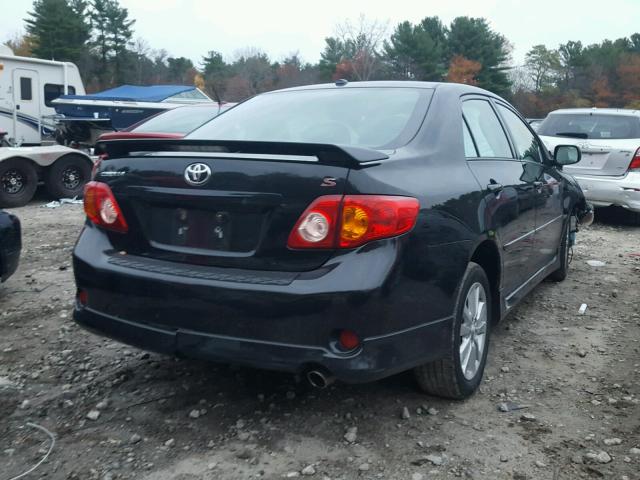 2T1BU4EE1AC228833 - 2010 TOYOTA COROLLA BA BLACK photo 4