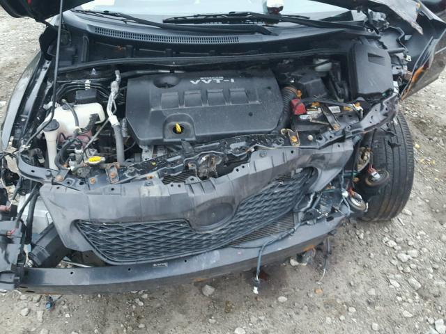 2T1BU4EE1AC228833 - 2010 TOYOTA COROLLA BA BLACK photo 7