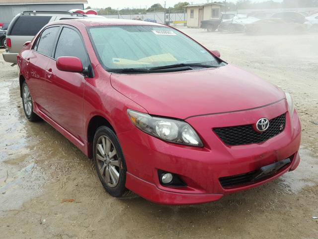 2T1BU4EE9AC443893 - 2010 TOYOTA COROLLA BA RED photo 1