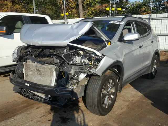 5XYZU3LB8EG206503 - 2014 HYUNDAI SANTA FE S SILVER photo 2