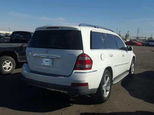 4JGBF71E09A506845 - 2009 MERCEDES-BENZ GL 450 4MA WHITE photo 4