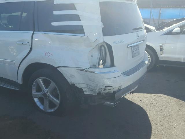 4JGBF71E09A506845 - 2009 MERCEDES-BENZ GL 450 4MA WHITE photo 9