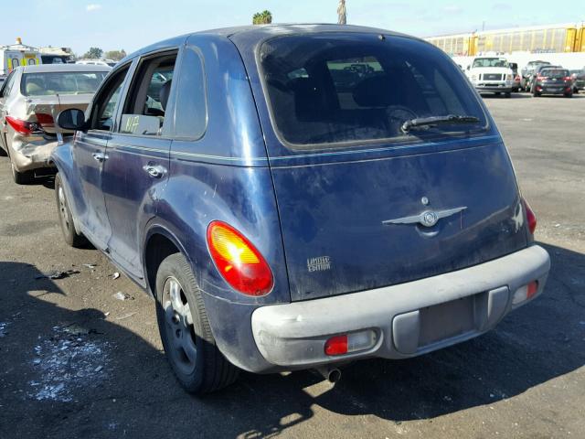 3C8FY4BB91T653714 - 2001 CHRYSLER PT CRUISER BLUE photo 3