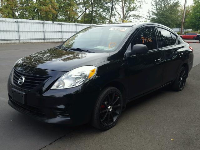 3N1CN7AP5EL866552 - 2014 NISSAN VERSA S BLACK photo 2