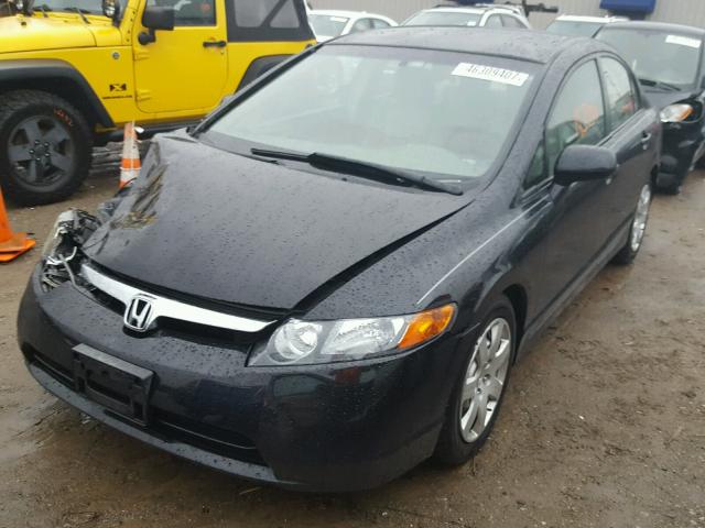 1HGFA16546L046469 - 2006 HONDA CIVIC BLACK photo 2