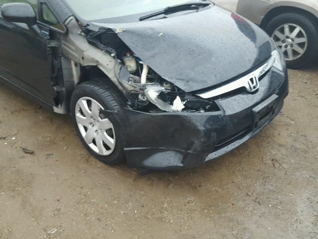 1HGFA16546L046469 - 2006 HONDA CIVIC BLACK photo 9