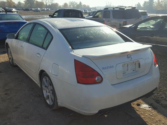 1N4BA41EX8C828404 - 2008 NISSAN MAXIMA SE WHITE photo 3