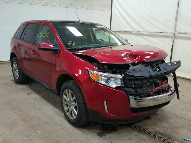 2FMDK3JC8CBA90308 - 2012 FORD EDGE SEL RED photo 1