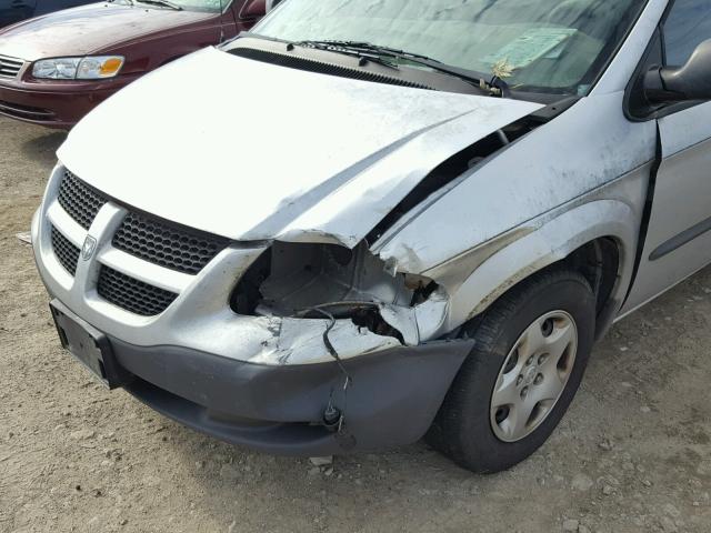 1B4GP25312B718847 - 2002 DODGE CARAVAN SE SILVER photo 9