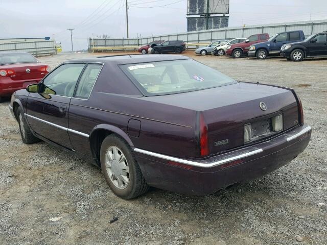 1G6ET1299SU606359 - 1995 CADILLAC ELDORADO T PURPLE photo 3